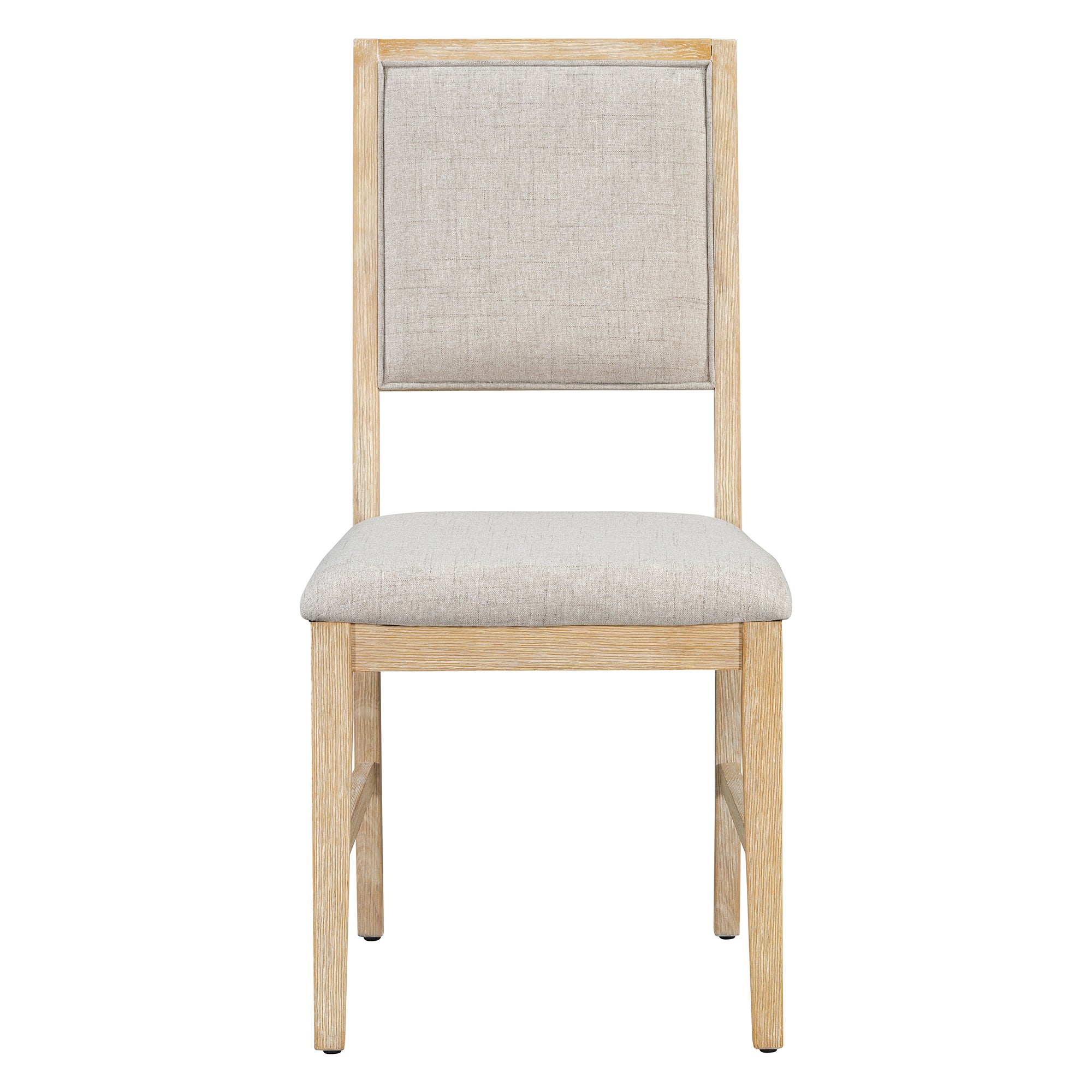 TREXM 6-Piece Retro Dining Table Set for 6, 60' Wood Kitchen Table and Chairs Set of 4 with Bench Designed Trestle Base for kitchen & Dining Room (Natural) - Grand Goldman Shop