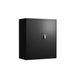 Metal Storage Cabinet with 2 Doors and 2 Shelves, Lockable Steel Storage Cabinet for Office, Garage, Warehouse - Grand Goldma
