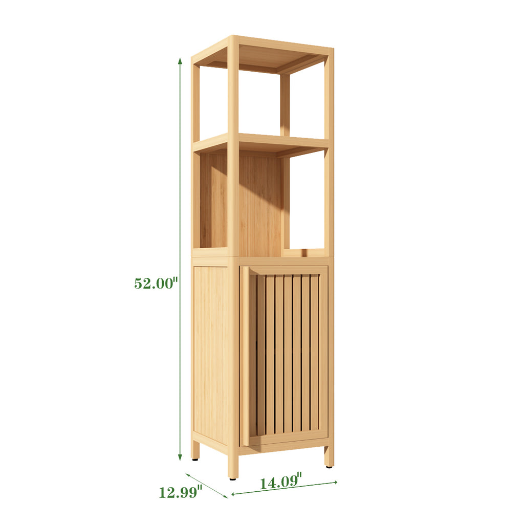 Large capacity multifunctional bamboo storage cabinet furniture for bathroom and living room - Grand Goldman Shop