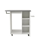 Ironing Cart with Rolling Ironing Board, Multipurpose Ironing Cabinet with Wheels, Compact Ironing Solution for Laundry Room, Bedroom,Cloakroom-White - Grand Goldman Shop
