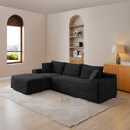 105'' Modular Sectional Sofa, Cloud Sectional Couch with Deep Seat, Modern Modular L-Shape Sofa Couch with Chaise,Upholstered Couches for Living Room Bedroom,No Assembly, (BLACK) - Grand Goldman Shop