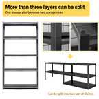 Industrial Heavy-Duty 5 Tier Metal Garage Shelving Unit, 2000LBS Capacity, Adjustable Storage Rack, Black, 31.5'W x 15.7'D x 63'H - Grand Goldman Shop