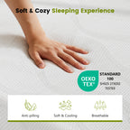 Twin Size Memory Foam Mattress,12 Inch Bed Mattress,with Cooling Green Tea Gel, CertiPUR-US Certified,White - Grand Goldman Shop