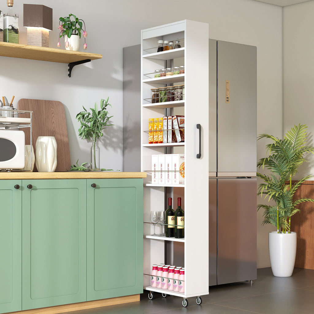 7 Tier multi-functional pull-out multi-tier storage Single-sided open shelf for Kitchen, Living Room & Narrow Spaces - Grand Goldman Shop