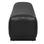 Indoor Dining Bench with Black PU Fabric Upholstery and Rubber Wood Legs, Comfortable Seating for Dining Room or Living Area - Grand Goldman Shop