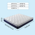 Alwyn Home Innerspring Mattress Medium Hybrid Mattress in a box With Certipur-US Certified Pocket Spring, Pressure Relief, and Motion Isolation - Grand Goldman Shop