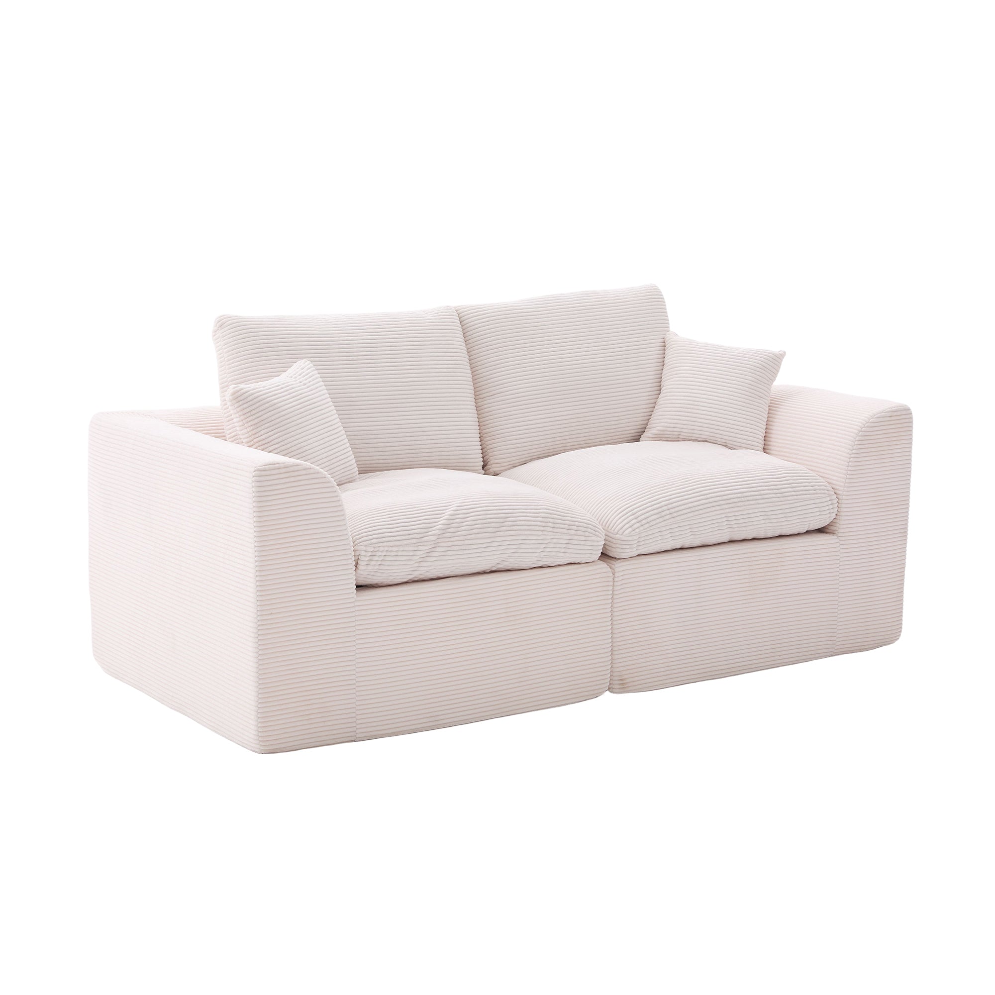 UNITED WE WIN Modular Sectional Sofa Cloud Couch,Comfy Cloud Modern Sofa,2 Seater with Cushion Covers Removable Furniture for Living Room Bedroom Apartments Dorms,No Assembly Required - Grand Goldman Shop