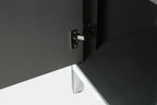 Storage Cabinet With Mirror Trim And Diamond Shape Design  Spliced Combination For Living Room, Dining Room, Entryway, Kitchen - Grand Goldman Shop