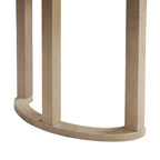 Contemporary 69 Inches Dining Table with U-Shaped Trestle Base in Light Ash Solid Wood and MDF - Grand Goldman Shop