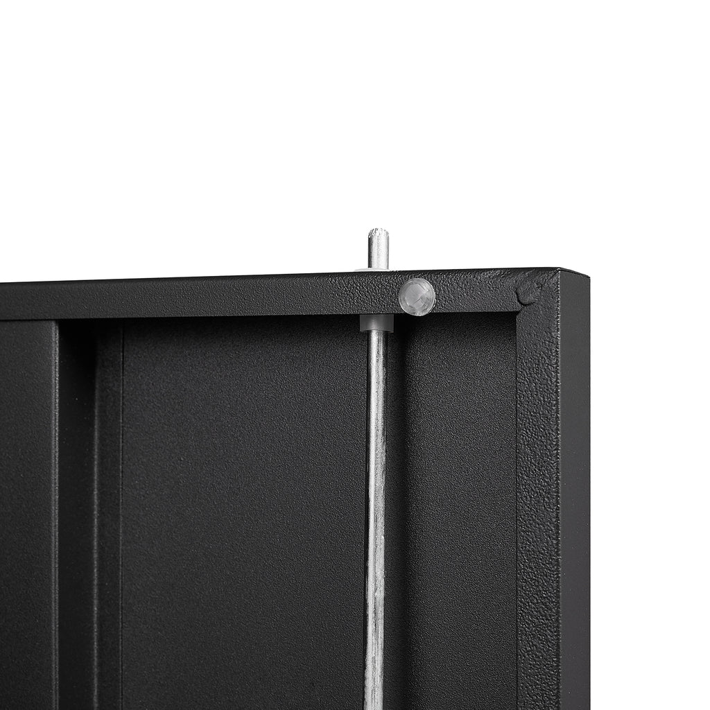 Black Metal Storage Cabinet with Locking Doors and Adjustable Shelf, Folding Filing Locker for Home Office, School, Garage, S