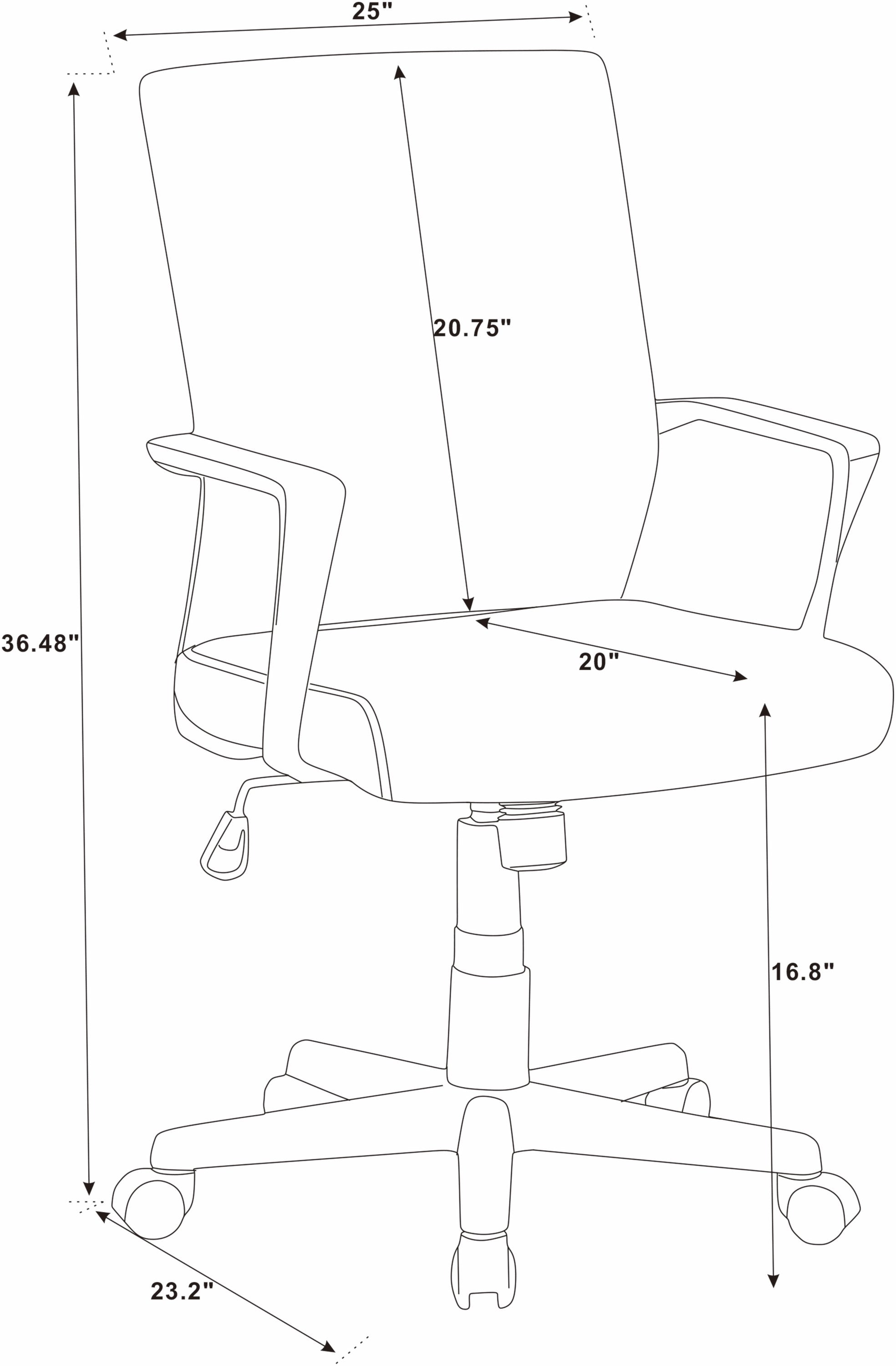 Height Adjustable Office/Task Chair with Armrest - Grand Goldman
