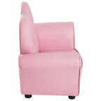 Qaba Kids Sofa Toddler Tufted Upholstered Sofa Chair Princess Couch Furniture with Diamond Decoration for Preschool Child, Pi