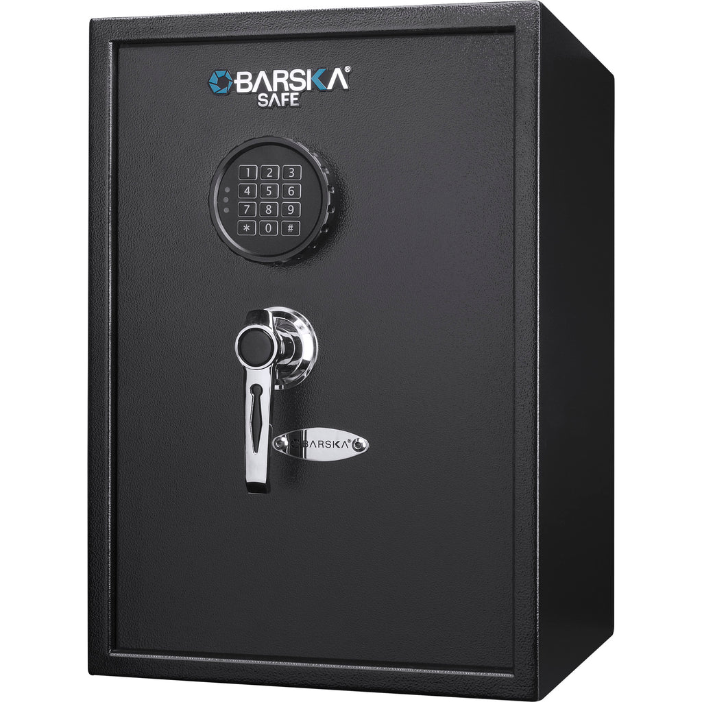 Large Digital Keypad Safe with 1.45 Cubic Ft Capacity in Black Steel and Removable Shelves - Grand Goldman