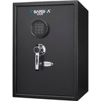 Large Digital Keypad Safe with 1.45 Cubic Ft Capacity in Black Steel and Removable Shelves - Grand Goldman