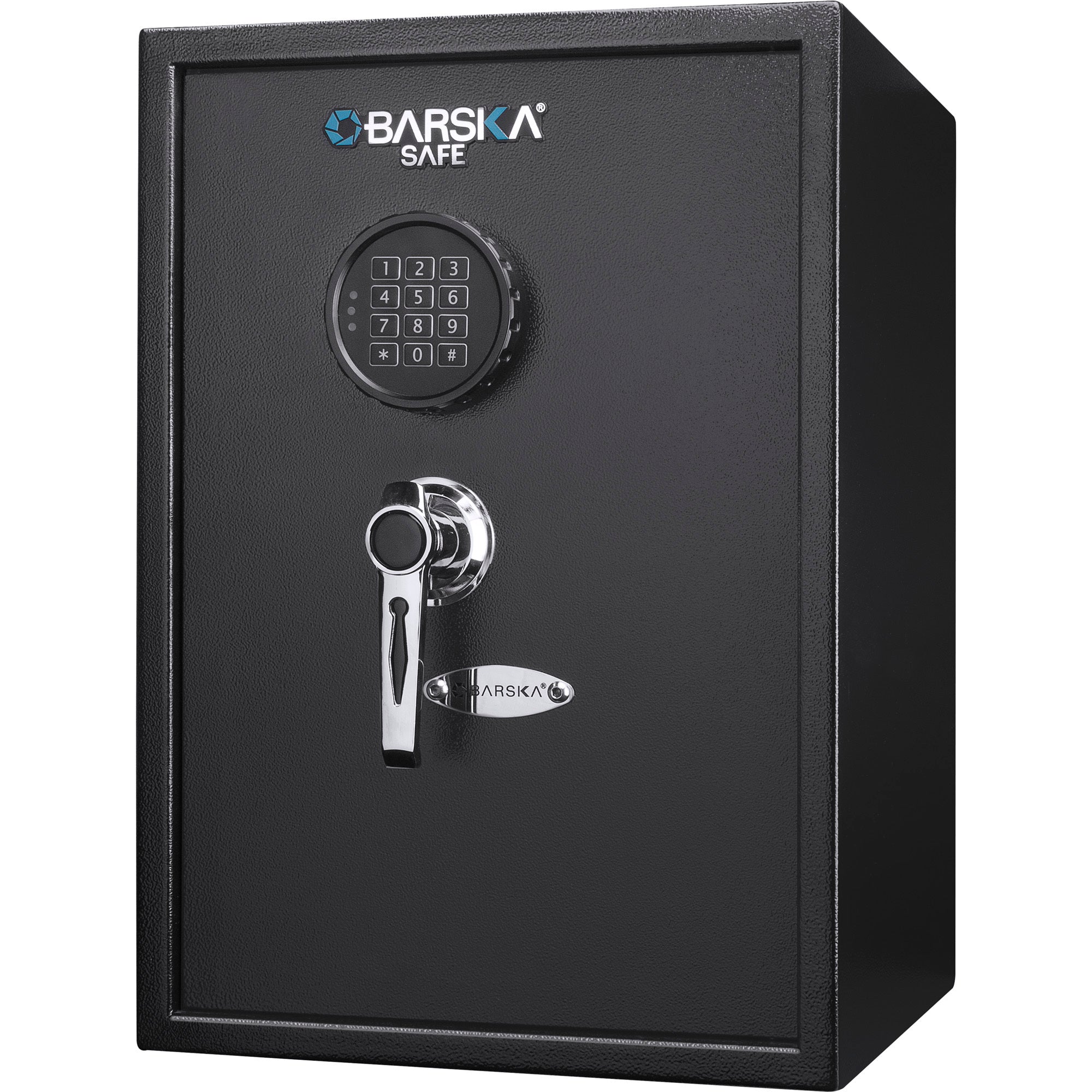 Large Digital Keypad Safe with 1.45 Cubic Ft Capacity in Black Steel and Removable Shelves - Grand Goldman