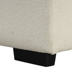 Modern L-shaped Sectional Pull Out Sofa Bed with USB Ports and Storage Ottoman, Beige, Jacquard Fabric, 82.6' - Grand Goldman Shop