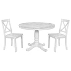 Orisfur. 5 Pieces Dining Table and Chairs Set for 4 Persons, Kitchen Room Solid Wood Table with 4 Chairs - Grand Goldman Shop