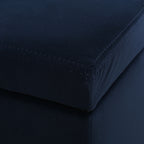 Indoor Dark Blue Storage Ottoman Bench - 51.25''L Upholstered Entryway Bench with Hidden Storage, 300lbs Weight Capacity for Living Room, Bedroom & Hallway - Grand Goldman Shop