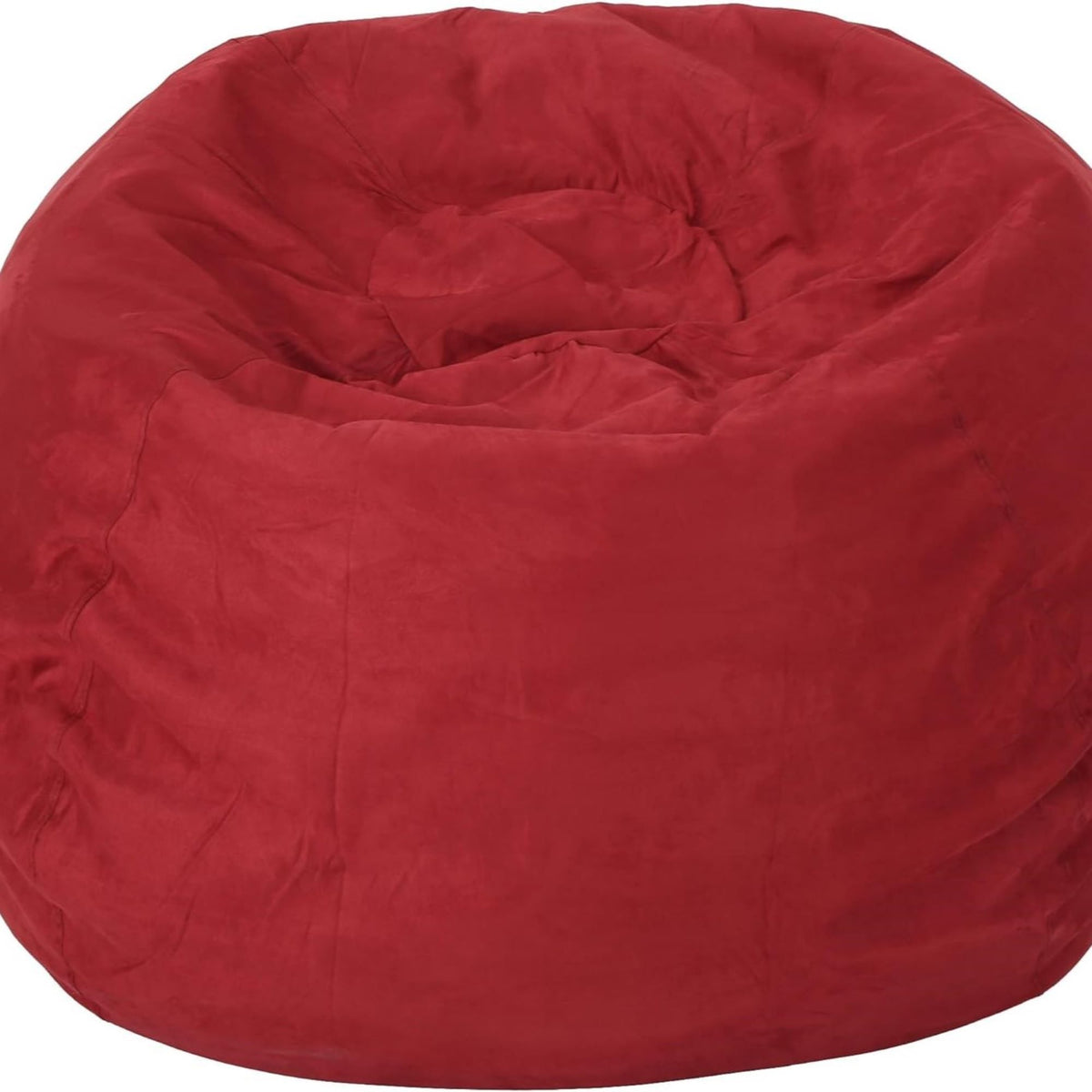 Comfortable High-Density Shredded Foam Bean Bag Chair for Kids and Adults with Removable Microsuede Cover in Chinese Red - Grand Goldman Shop