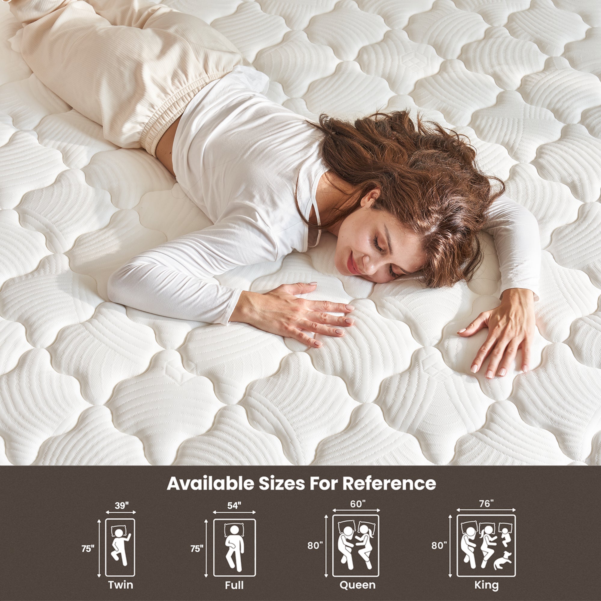 Twin Size Mattress,12 Inch Hybrid Twin Mattress in a Box with Memory Foam and Pocket Spring for Pressure Relief & Comfort Sleep & Zoned Support, Medium Firm,CertiPUR-US & OEKO-TEX - Grand Goldman Shop