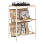 Accent Storage with Tilted Shelves, Acacia finish | Premium Home Decor - Grand Goldman