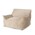 Allea Velveteen Bean Bag Chair with Armrests, Comfortable Velvet Seating, Taupe, 42x40x30 inches - Grand Goldman Shop