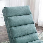 Ergonomic Electric Massage Chaise Lounge with Remote Control, Teal Linen Upholstery, 5 Modes for Relaxation - Grand Goldman Shop