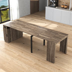 Modern Multifunctional Extendable Dining Table with Outlet, Space Saving Expanding Table with Storage for Party, Weddings, Meetings, Celebrations - Grand Goldman Shop