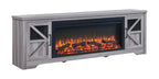 75' Fireplace TV Stand for TVs up to 80',with 44' Electric Fireplace - Grand Goldman Shop