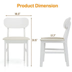 Farmhouse Dining Chairs Set of 2, Modern Faux Leather Upholstered Kitchen&Dining Room Chairs, Side Seating for Kitchen, Dinin