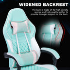 Ergonomic Video Gamer Chairs,Computer Gaming Chairs with Massage Lumbar Support and footrest,Racing Style Computer Chair Adju