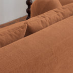 Sofa-in-a-Box, Memory Foam 2-Seater Couch, No Installation & Easy to Transport, Deep Seat Modern Sofa with chenille Fabric, Couch for Living Room, Bedroom, Apartment, Home Office,Orange - Grand Goldman Shop