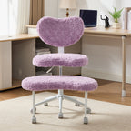 Artificial rabbit hair Meditation Chair Plus, Cross Legged Chair with Wheels, ADHD Chair, Criss Cross Desk Chair with Lumbar 