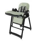 Convertible Baby High Chair to Rocker with 5-Point Harness, Foldable Infant Feeding Chair in Dark Green with Removable 2-Tier