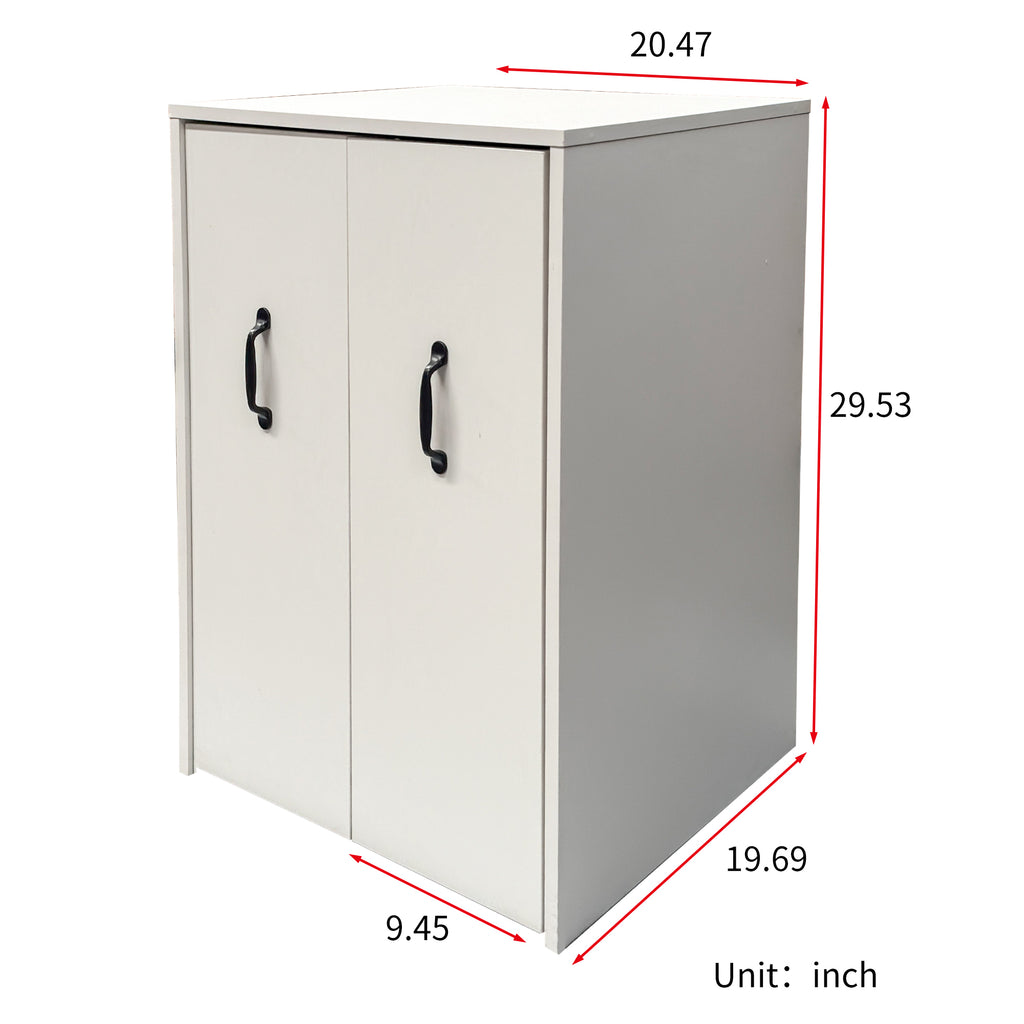 3 Tier Wooden Floor Standing Bookcase,Slide Out Drawer Storage Bookcase file cabinet,Pull Out Mobile with Door Dustproof File