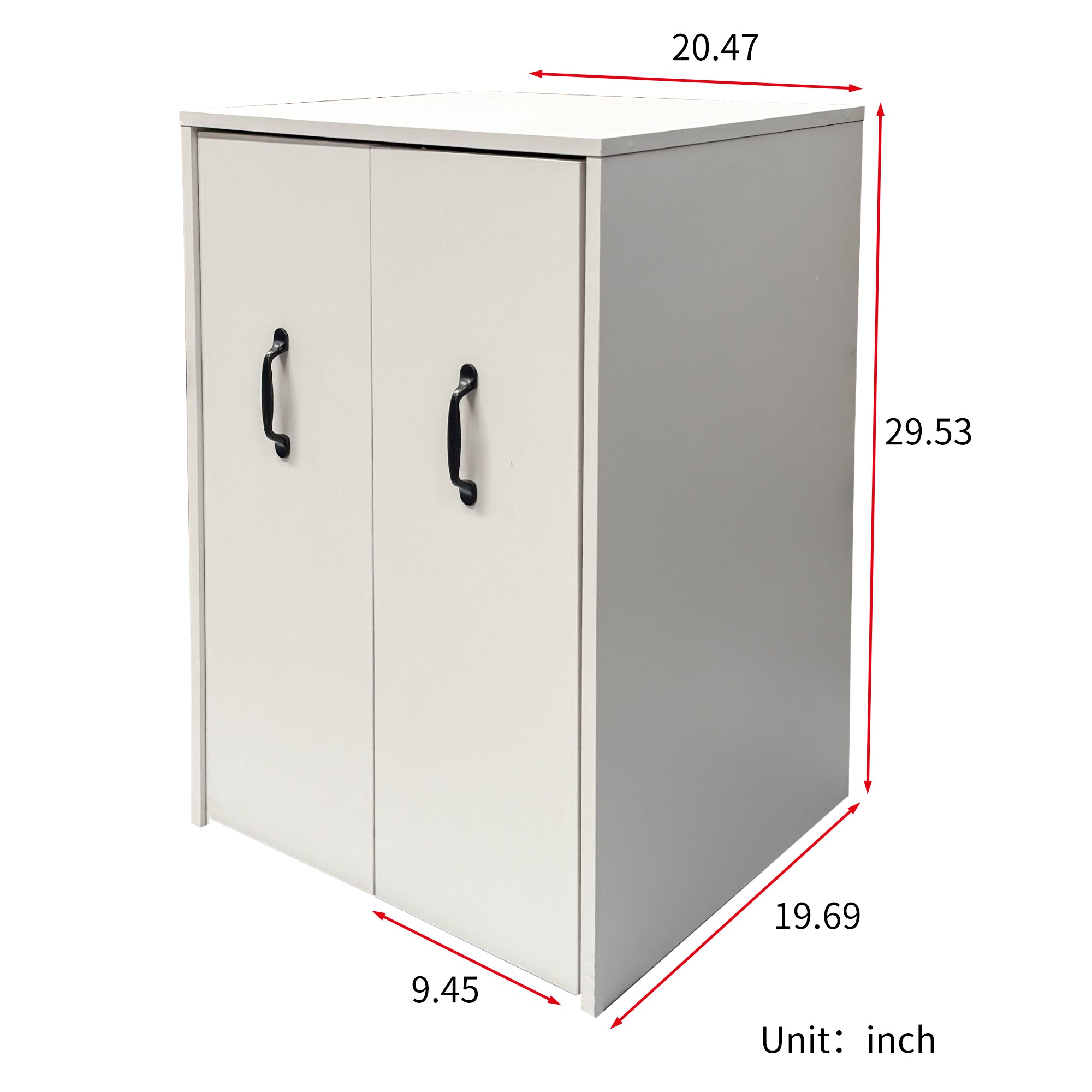 3 Tier Wooden Floor Standing Bookcase,Slide Out Drawer Storage Bookcase file cabinet,Pull Out Mobile with Door Dustproof File