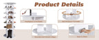 6-Tier Spinning Shoe Rack, Free Standing 360° Revolving Shoe Organizer,white - Grand Goldman Shop