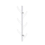 Vertical Eight Hook Coat Rack Wall Mount - White - Grand Goldman Shop