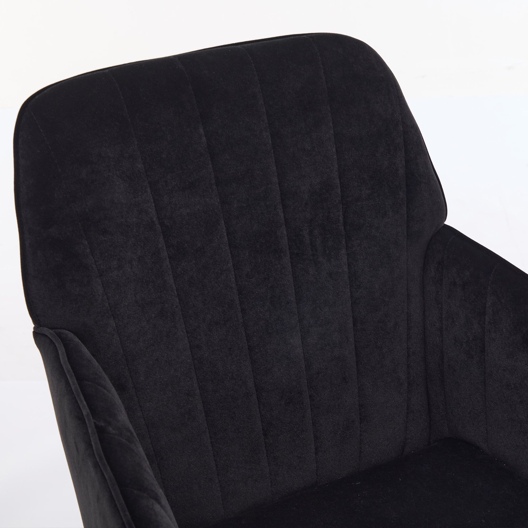 TY Adjustable Ergonomic Office Chair, Swivel Backrest Seat, Black Velvet, 24.60 x 22.84 x 38.00 inches | Premium Home Decor -