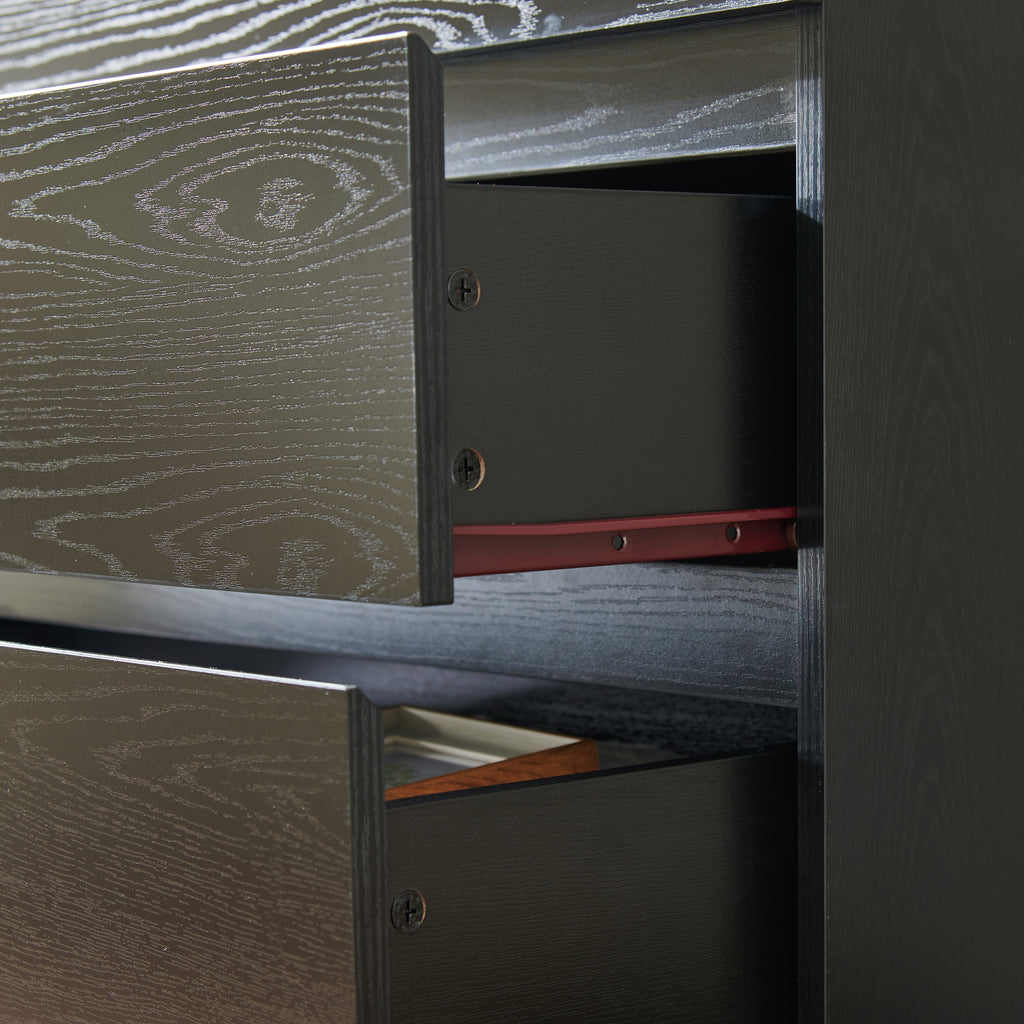 4 Drawer Dresser,Modern Storage Chest of Drawers,31.5In Black Dresser for Closet with Handle-Free Design, Closet Chests Organizer for Bedroom, Living Room,Black - Grand Goldman Shop
