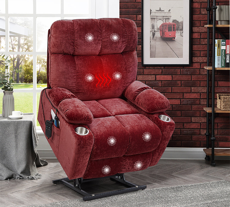 Liyasi Dual OKIN Motor Power Lift Recliner Chair  for Elderly Infinite Position Lay Flat 180° Recliner with Heat Massage - Grand Goldman Shop