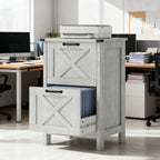 Farmhouse Office Storage Cabinet File Cabinet with 2 Drawers - Grand Goldman
