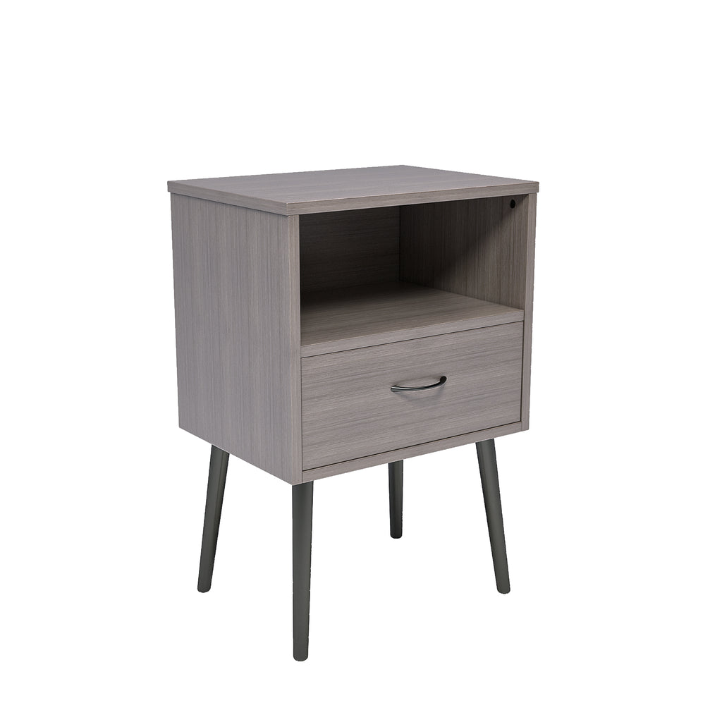 Two sets of Nightstand,modern style bedside table, With storage drawers and open wooden shelves, Suitable for living rooms, Bedrooms and small spaces. Decorative bedside tables in two sets, Easy to as - Grand Goldman Shop