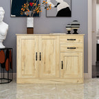 Modern Wood Buffet Sideboard with 2 doors&1 Storage and 2drawers -Entryway Serving Storage Cabinet Doors-Dining Room Console, 43.3 Inch, Oak - Grand Goldman Shop