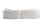 Modern Curved L-Shape Luxury Sectional Oversized Sofa: Minimalist Design, Comfy Sleeper Couch for Living Room, Apartment & Reception Spaces,No Assembly Required - Grand Goldman Shop