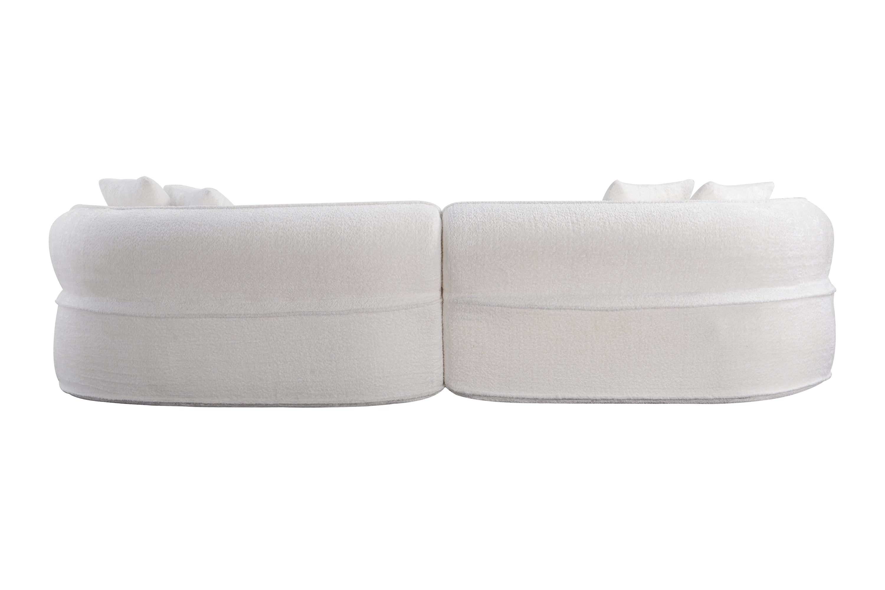 Modern Curved L-Shape Luxury Sectional Oversized Sofa: Minimalist Design, Comfy Sleeper Couch for Living Room, Apartment & Reception Spaces,No Assembly Required - Grand Goldman Shop