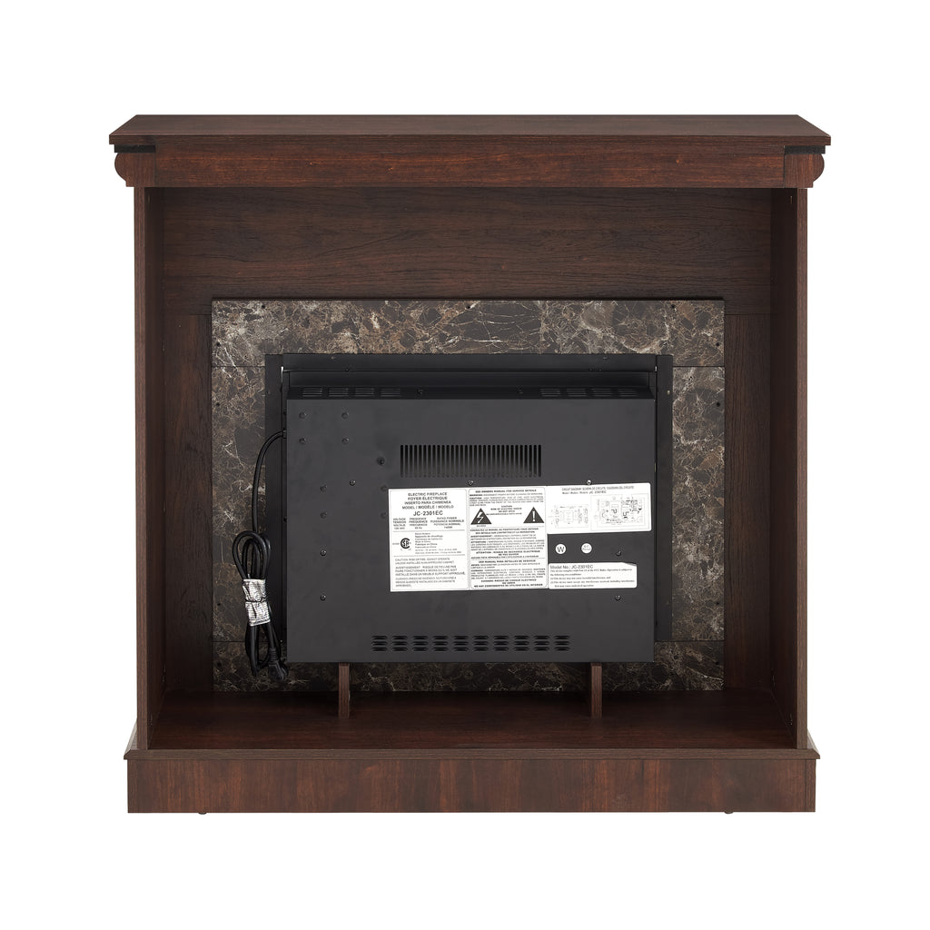 Electric Fireplace with Mantel,fireplace mantel surround with 23' Fireplace Insert, Adjustable Flame, Remote Control, Cherry,41.34'W*14'D*40'H - Grand Goldman Shop