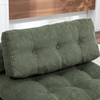 Folding Sofa Bed, Convertible Sleeper Chair with Pillow Foldable Mattress with Back Support, Portable Fold Out Chair Bed Comfy Floor Sofa Lounge for Living Room Bedroom, Green, Single - Grand Goldman Shop
