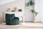 010-Soft Fluffy Corduroy Fabric Bean Bag Chair Filled With Memory Sponge,Green - Grand Goldman Shop