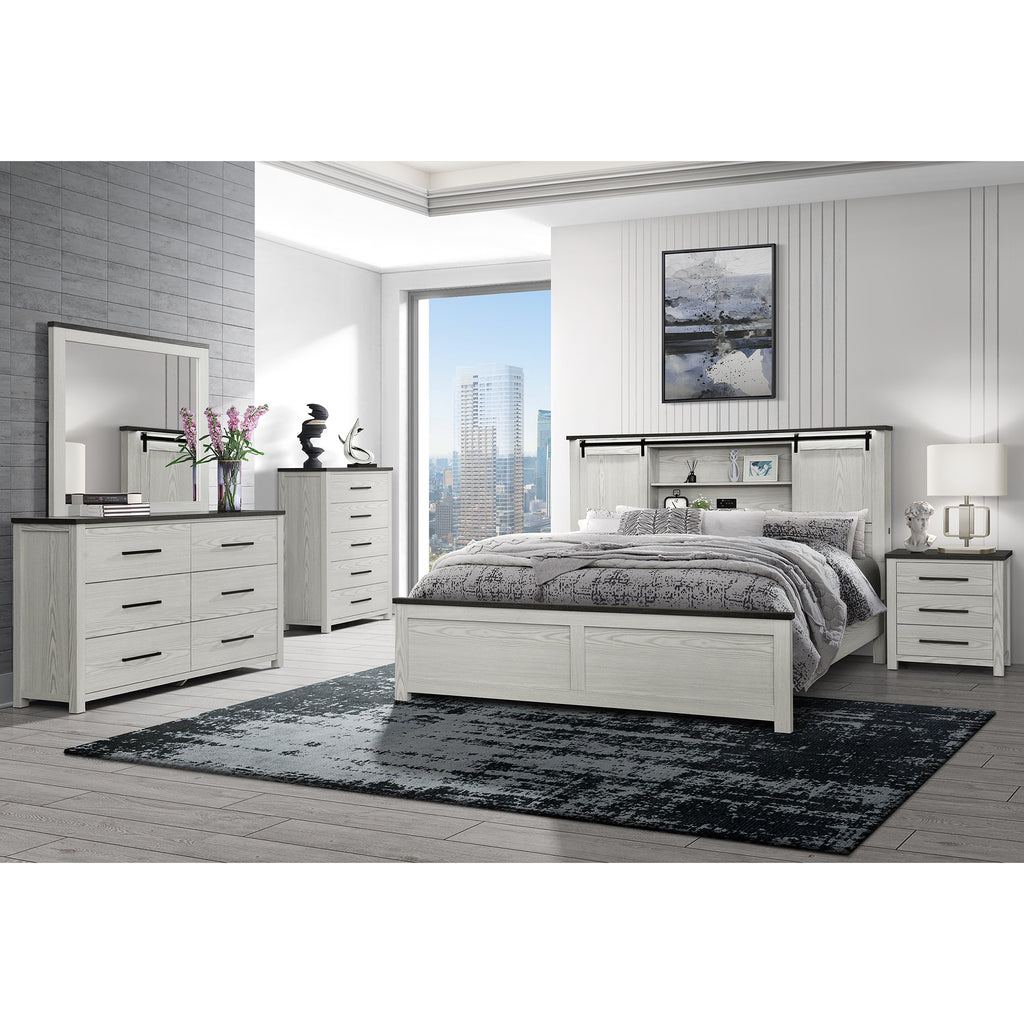 Avery Beige 5PC Queen Bedroom Set - Grand Goldman Shop